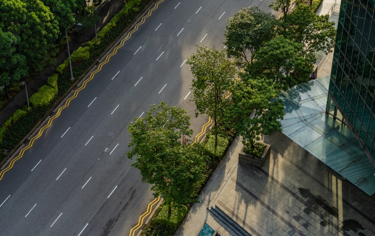 Green belt development project along urban highway in Saudi Arabia by NV Spaces